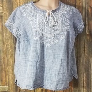 Westport Women's Light Blue Denim Top Size 3x